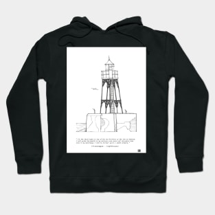 Vlissingen Lighthouse Zeeland Netherlands Pen and Ink Illustration Hoodie